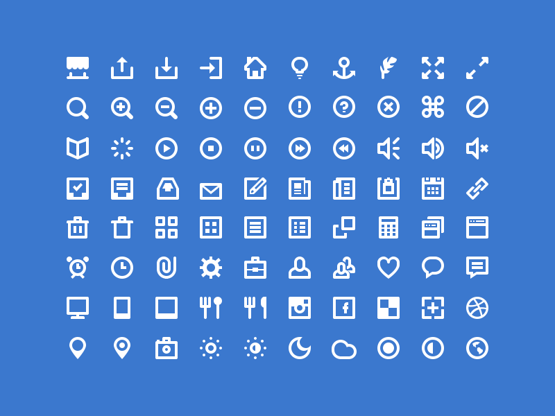 80 Shades of White Icons－uikit.me