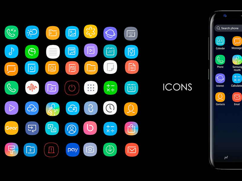 三星S8 系统icon－uikit.me